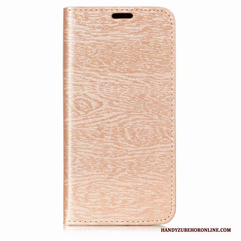 Hülle Samsung Galaxy A7 2018 Folio Rosegold Handyhüllen, Case Samsung Galaxy A7 2018 Weiche Bäume Automatisch