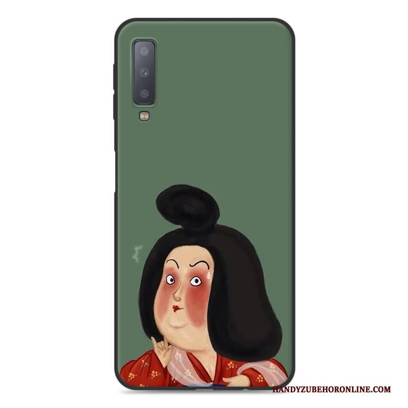 Hülle Samsung Galaxy A7 2018 Kreativ Handyhüllen Grau, Case Samsung Galaxy A7 2018 Taschen Anti-sturz Liebhaber