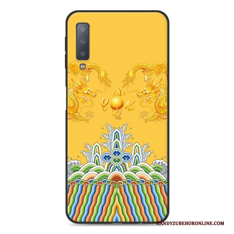 Hülle Samsung Galaxy A7 2018 Kreativ Handyhüllen Grau, Case Samsung Galaxy A7 2018 Taschen Anti-sturz Liebhaber