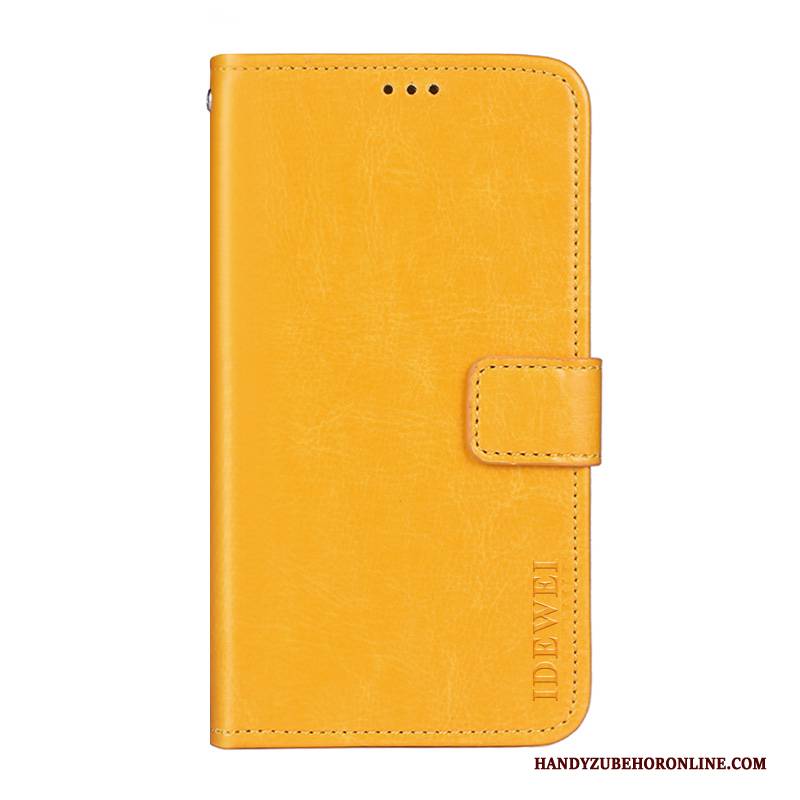 Hülle Samsung Galaxy A7 2018 Lederhülle Gelb Anti-sturz, Case Samsung Galaxy A7 2018 Folio Handyhüllen