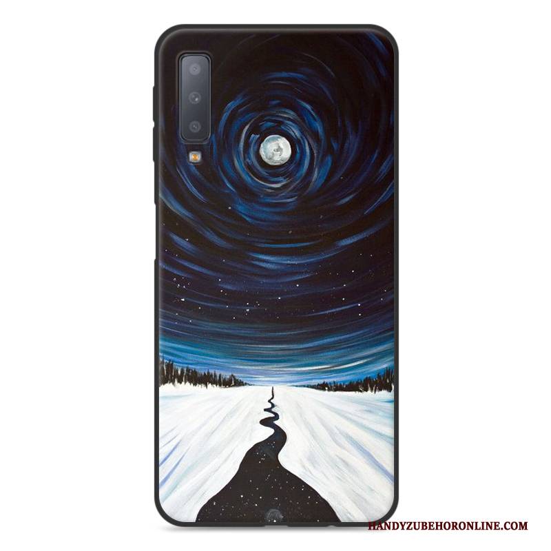 Hülle Samsung Galaxy A7 2018 Schutz Anti-sturz Schwarz, Case Samsung Galaxy A7 2018 Weiche Handyhüllen