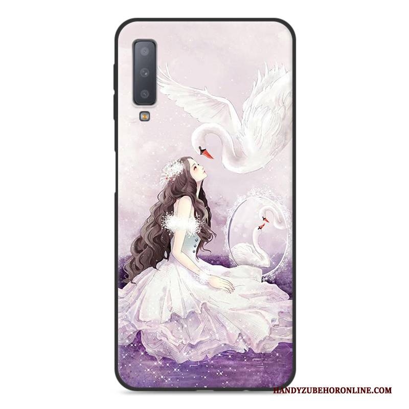 Hülle Samsung Galaxy A7 2018 Schutz Anti-sturz Schwarz, Case Samsung Galaxy A7 2018 Weiche Handyhüllen