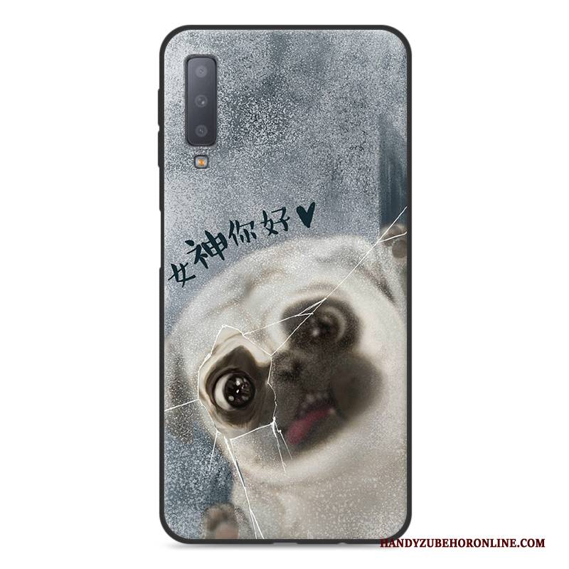 Hülle Samsung Galaxy A7 2018 Schutz Anti-sturz Schwarz, Case Samsung Galaxy A7 2018 Weiche Handyhüllen