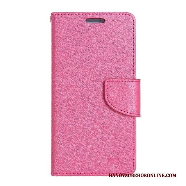 Hülle Samsung Galaxy A7 2018 Schutz Rosegold Monat, Case Samsung Galaxy A7 2018 Lederhülle Handyhüllen Karte