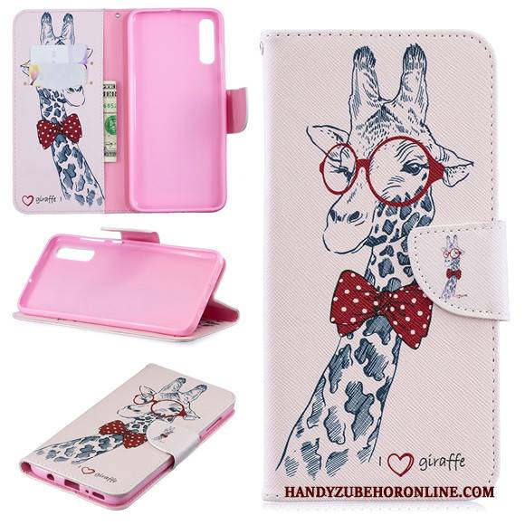 Hülle Samsung Galaxy A70 Folio Anti-sturz Handyhüllen, Case Samsung Galaxy A70 Karikatur Grün