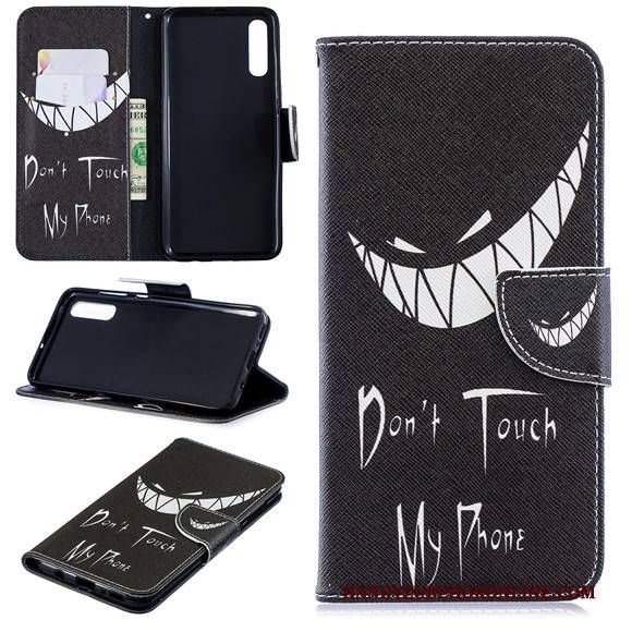 Hülle Samsung Galaxy A70 Folio Anti-sturz Handyhüllen, Case Samsung Galaxy A70 Karikatur Grün