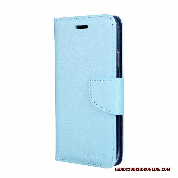 Hülle Samsung Galaxy A70 Lederhülle Karte Business, Case Samsung Galaxy A70 Schutz Blau Monat