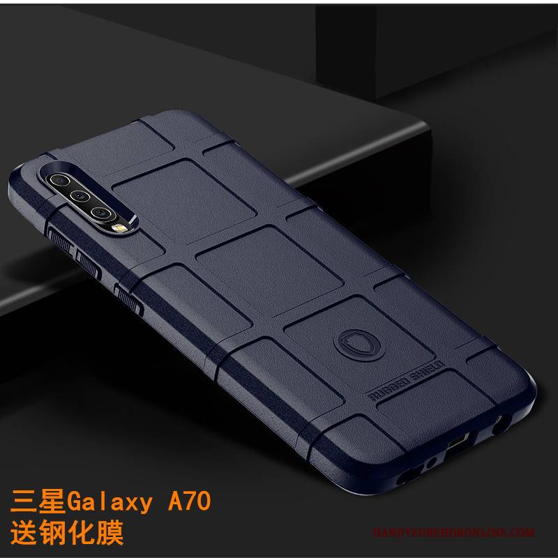 Hülle Samsung Galaxy A70 Luxus Schwarz Dicke, Case Samsung Galaxy A70 Weiche Persönlichkeit Muster