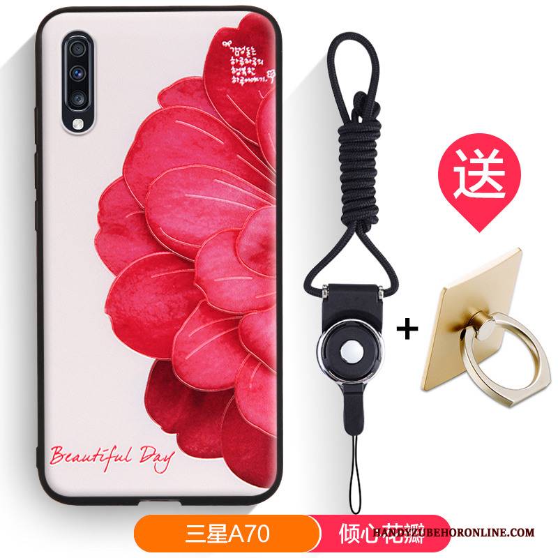 Hülle Samsung Galaxy A70 Prägung Persönlichkeit Dreidimensional, Case Samsung Galaxy A70 Taschen Schwarz Handyhüllen