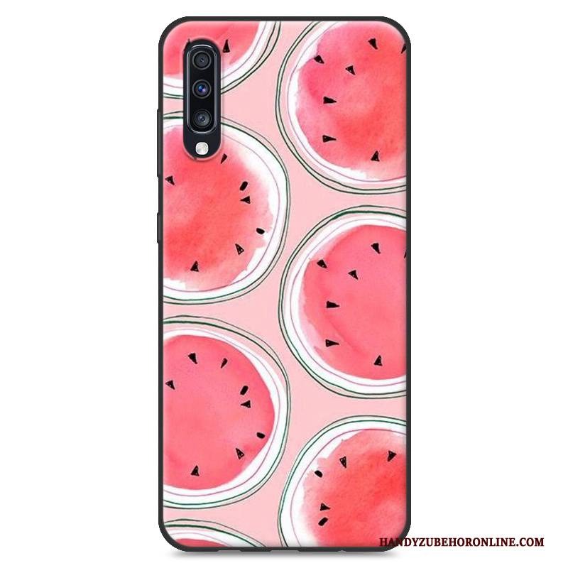 Hülle Samsung Galaxy A70 Schutz Anti-sturz Handyhüllen, Case Samsung Galaxy A70 Gemalt Blau Einfach