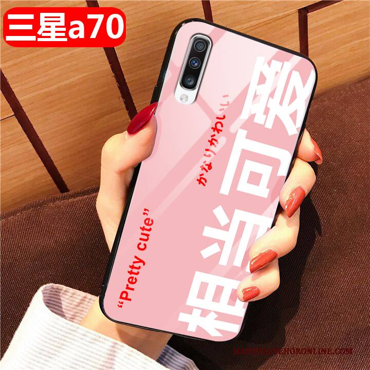 Hülle Samsung Galaxy A70 Schutz Handyhüllen Glas, Case Samsung Galaxy A70 Schwarz Liebhaber