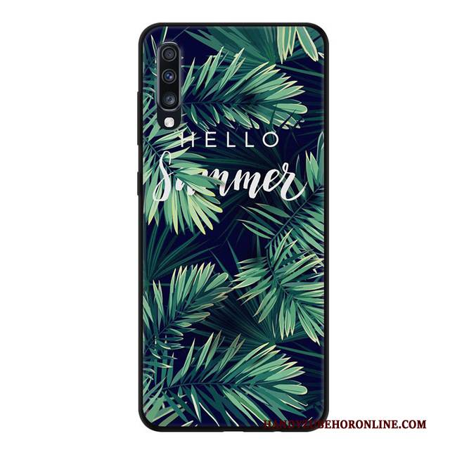 Hülle Samsung Galaxy A70 Schutz Handyhüllen Nubuck, Case Samsung Galaxy A70 Weiche Blau Anti-sturz