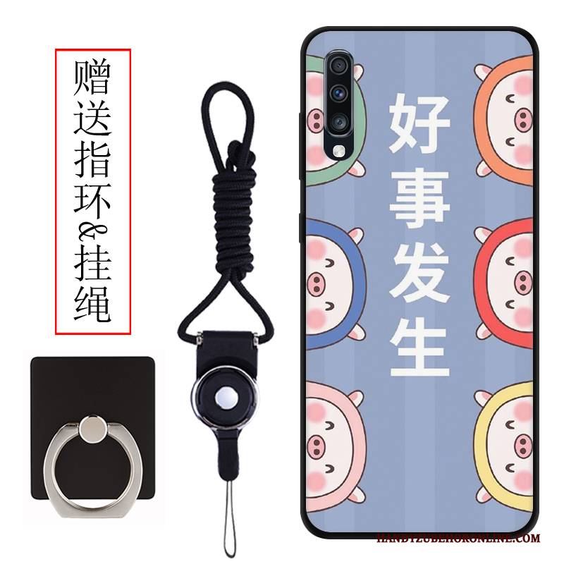 Hülle Samsung Galaxy A70 Schutz Katzen Nubuck, Case Samsung Galaxy A70 Karikatur Rot Anti-sturz