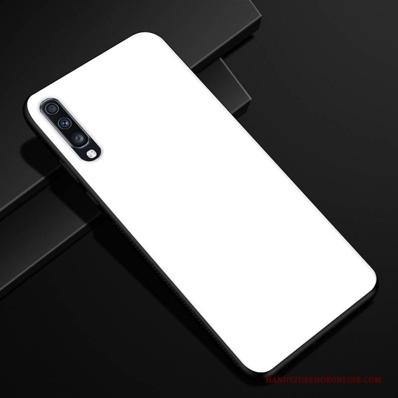 Hülle Samsung Galaxy A70 Silikon Anti-sturz Schwarz, Case Samsung Galaxy A70 Weiche Glas Handyhüllen