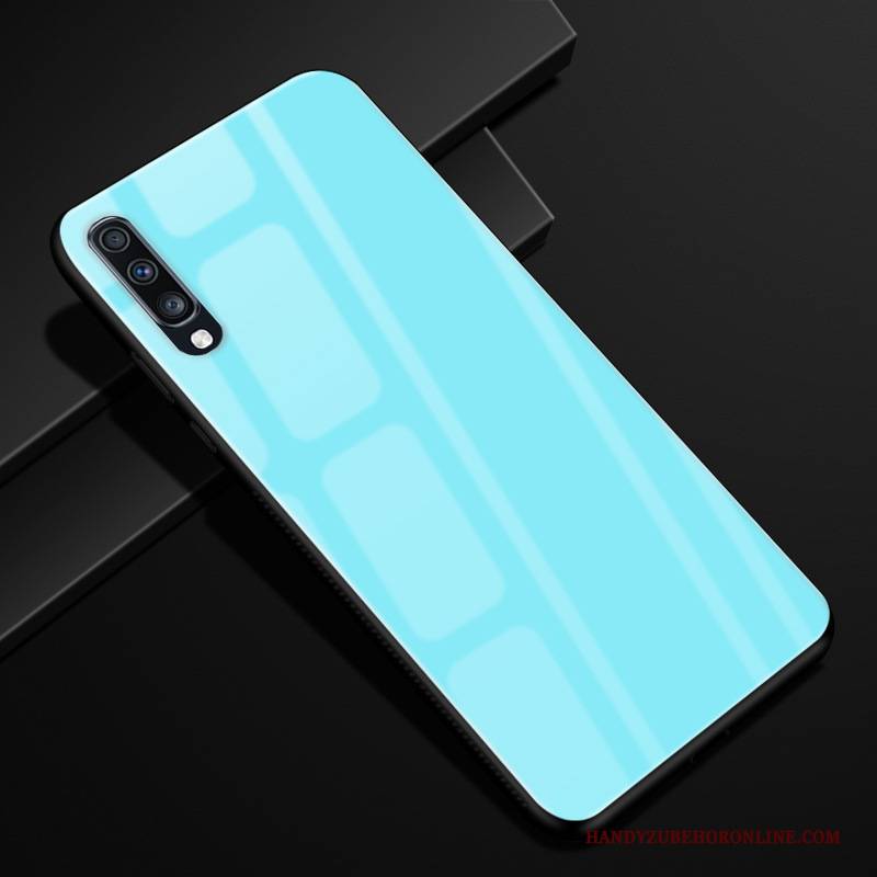 Hülle Samsung Galaxy A70 Silikon Anti-sturz Schwarz, Case Samsung Galaxy A70 Weiche Glas Handyhüllen