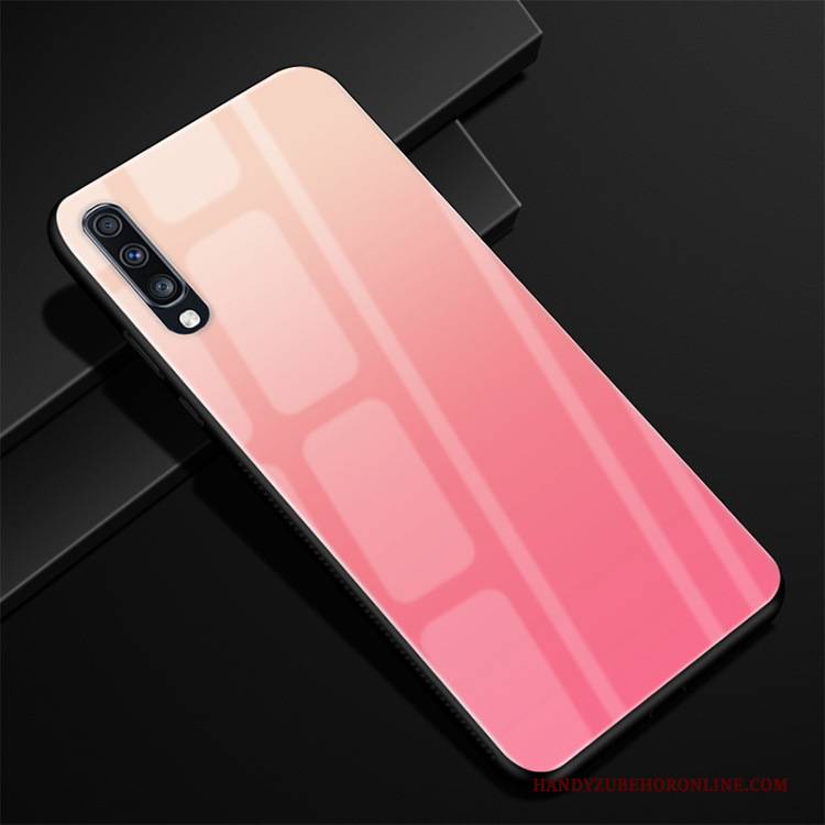 Hülle Samsung Galaxy A70 Silikon Anti-sturz Schwarz, Case Samsung Galaxy A70 Weiche Glas Handyhüllen