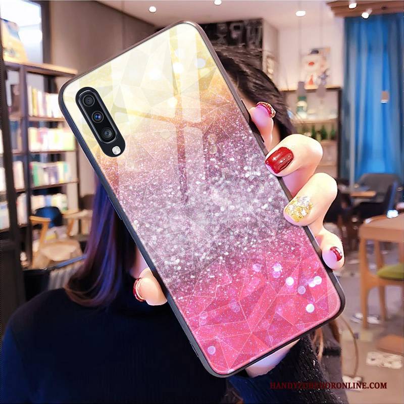 Hülle Samsung Galaxy A70 Silikon Diamantform Handyhüllen, Case Samsung Galaxy A70 Weiche Lila