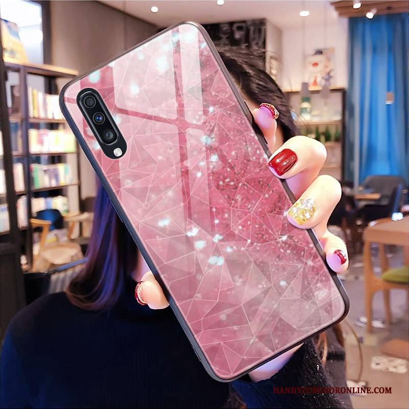 Hülle Samsung Galaxy A70 Silikon Diamantform Handyhüllen, Case Samsung Galaxy A70 Weiche Lila