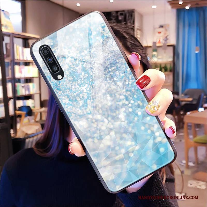 Hülle Samsung Galaxy A70 Silikon Diamantform Handyhüllen, Case Samsung Galaxy A70 Weiche Lila