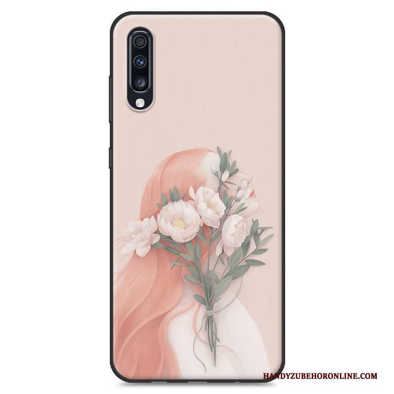 Hülle Samsung Galaxy A70 Silikon Handyhüllen Anti-sturz, Case Samsung Galaxy A70 Gemalt Blau Neu