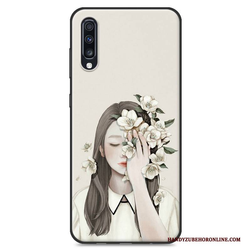 Hülle Samsung Galaxy A70 Silikon Handyhüllen Anti-sturz, Case Samsung Galaxy A70 Gemalt Blau Neu