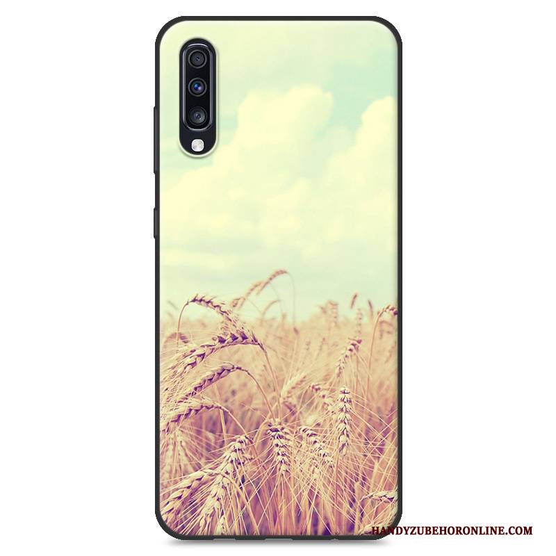 Hülle Samsung Galaxy A70 Silikon Nubuck Anti-sturz, Case Samsung Galaxy A70 Weiche Rot Handyhüllen