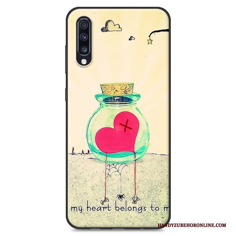 Hülle Samsung Galaxy A70 Silikon Nubuck Anti-sturz, Case Samsung Galaxy A70 Weiche Rot Handyhüllen