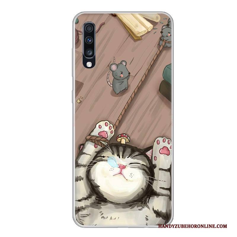 Hülle Samsung Galaxy A70 Silikon Schwarz Handyhüllen, Case Samsung Galaxy A70 Weiche Weiß Anti-sturz