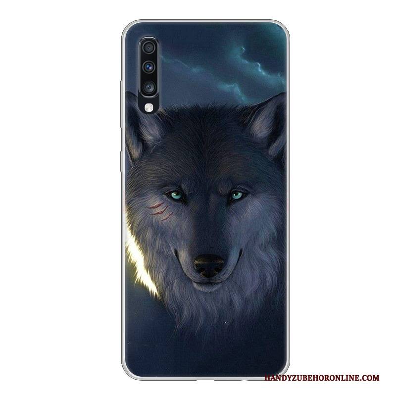 Hülle Samsung Galaxy A70 Silikon Schwarz Handyhüllen, Case Samsung Galaxy A70 Weiche Weiß Anti-sturz