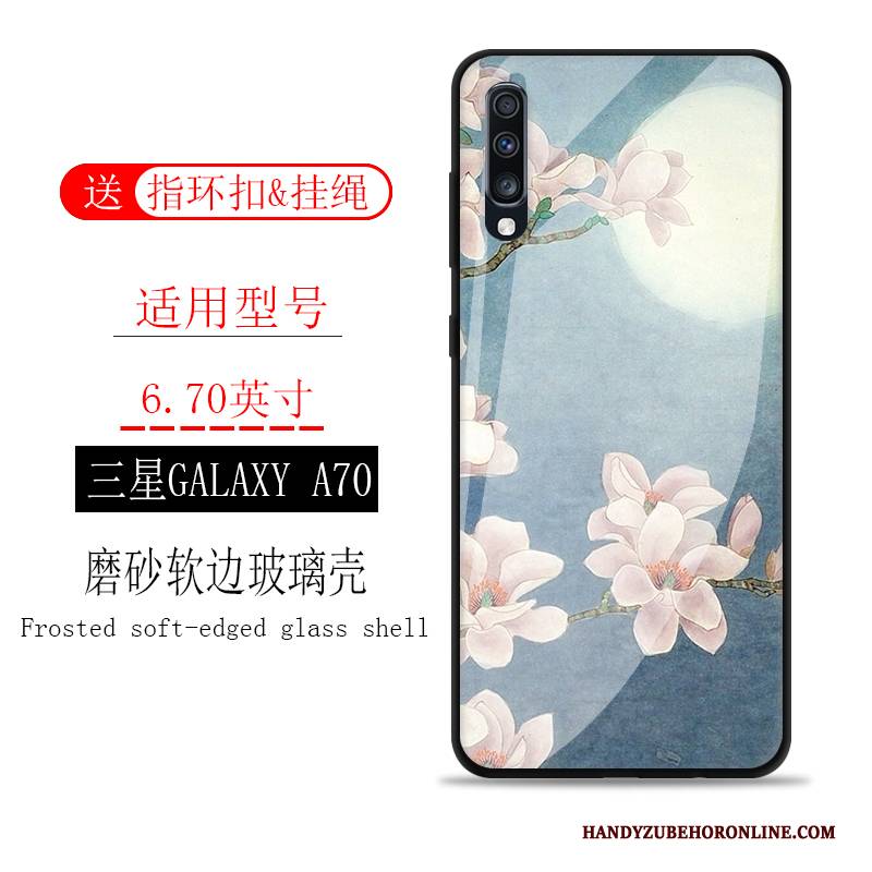 Hülle Samsung Galaxy A70 Taschen Anti-sturz Grün, Case Samsung Galaxy A70 Schutz Handyhüllen Wind