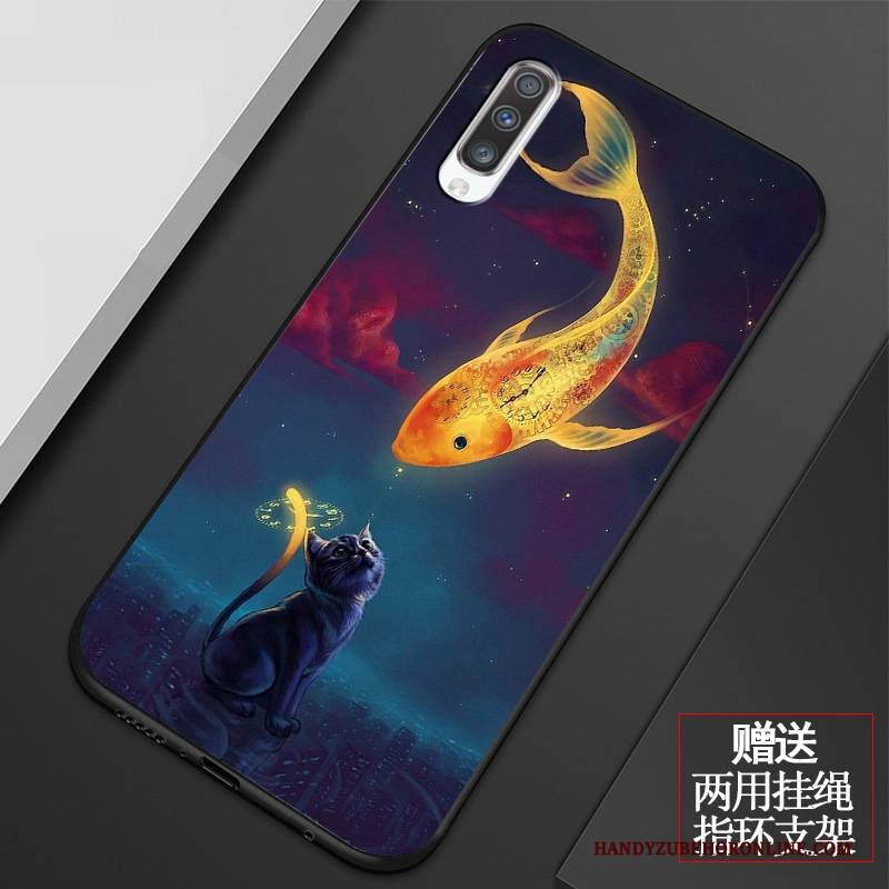 Hülle Samsung Galaxy A70 Taschen Anti-sturz Persönlichkeit, Case Samsung Galaxy A70 Schutz Handyhüllen Blau