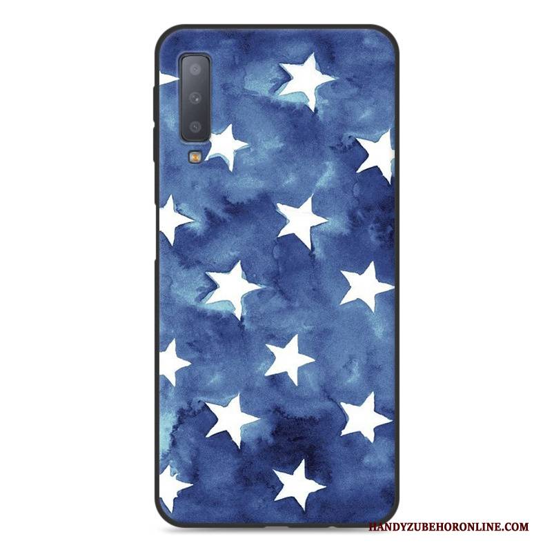 Hülle Samsung Galaxy A70 Taschen Blau Anti-sturz, Case Samsung Galaxy A70 Schutz Handyhüllen