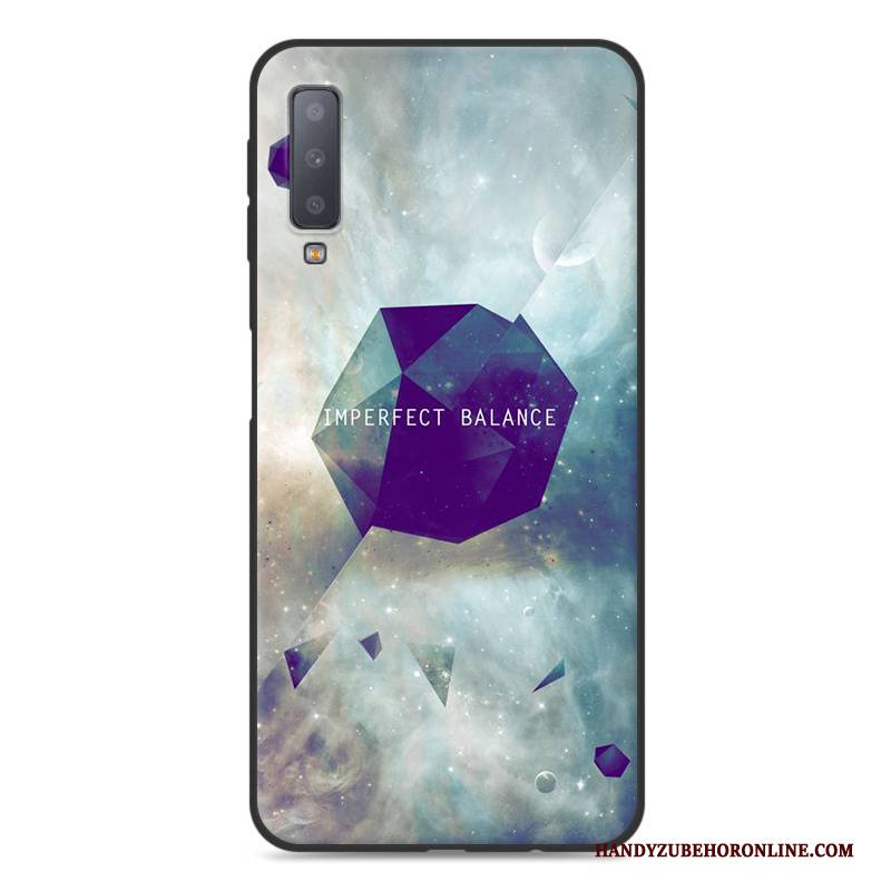 Hülle Samsung Galaxy A70 Taschen Blau Anti-sturz, Case Samsung Galaxy A70 Schutz Handyhüllen