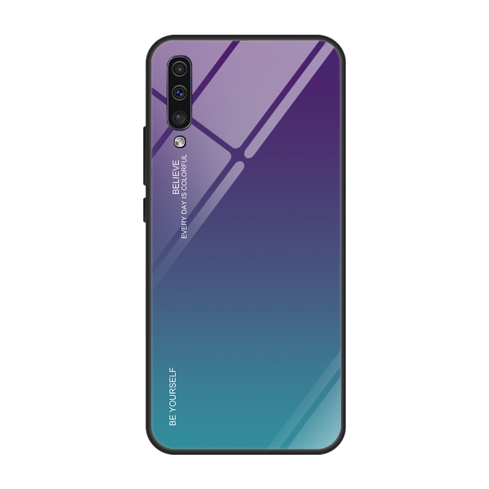 Hülle Samsung Galaxy A70 Taschen Glas Anti-sturz, Case Samsung Galaxy A70 Schutz Trend Grün