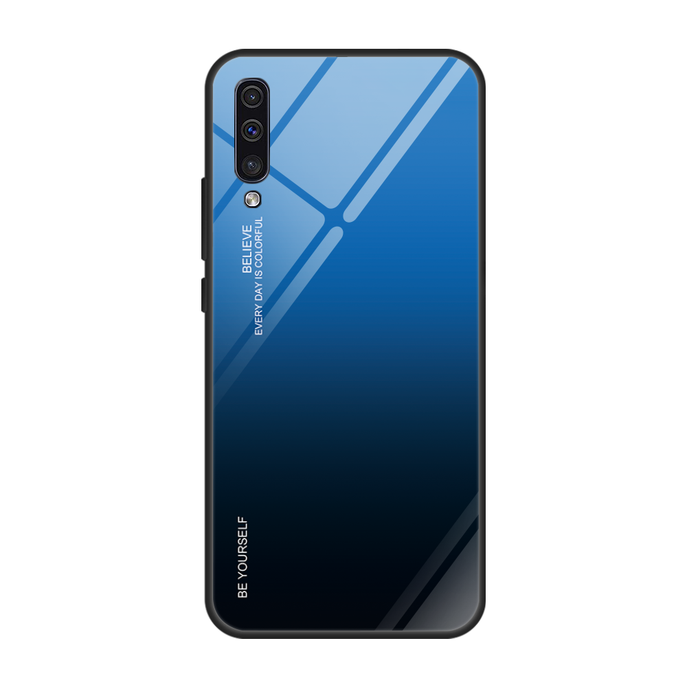 Hülle Samsung Galaxy A70 Taschen Glas Anti-sturz, Case Samsung Galaxy A70 Schutz Trend Grün