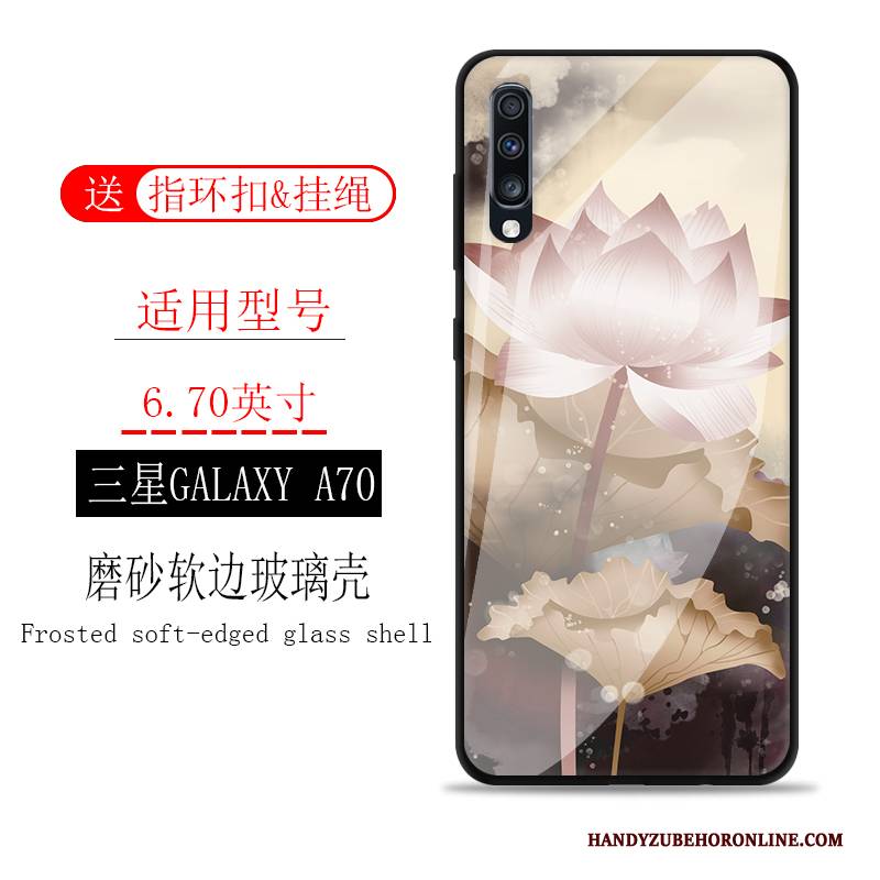 Hülle Samsung Galaxy A70 Taschen Glas Landschaft, Case Samsung Galaxy A70 Schutz Tinte Handyhüllen