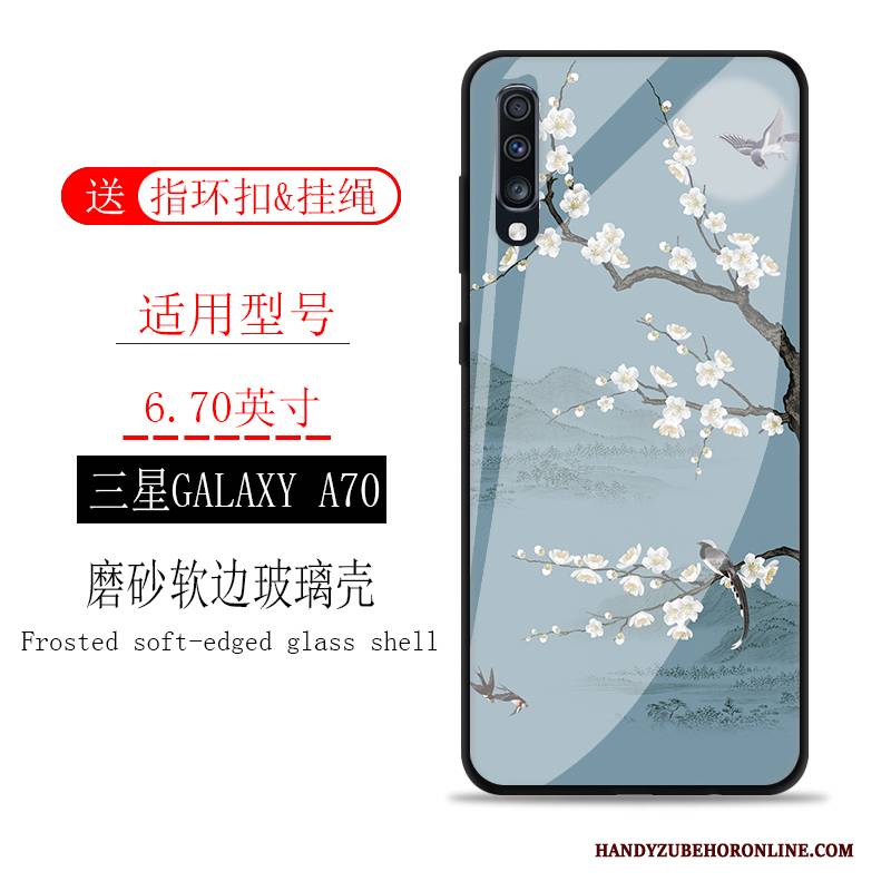 Hülle Samsung Galaxy A70 Taschen Glas Landschaft, Case Samsung Galaxy A70 Schutz Tinte Handyhüllen