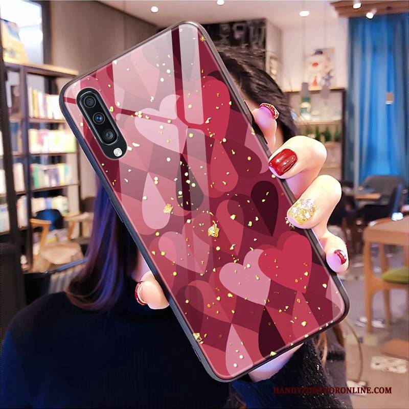 Hülle Samsung Galaxy A70 Taschen Handyhüllen Pulver, Case Samsung Galaxy A70 Mode Liebe Rot