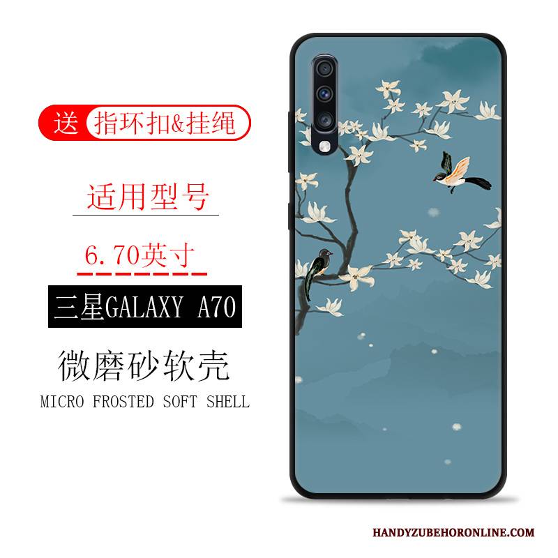 Hülle Samsung Galaxy A70 Taschen Tinte Handyhüllen, Case Samsung Galaxy A70 Silikon Wind Landschaft