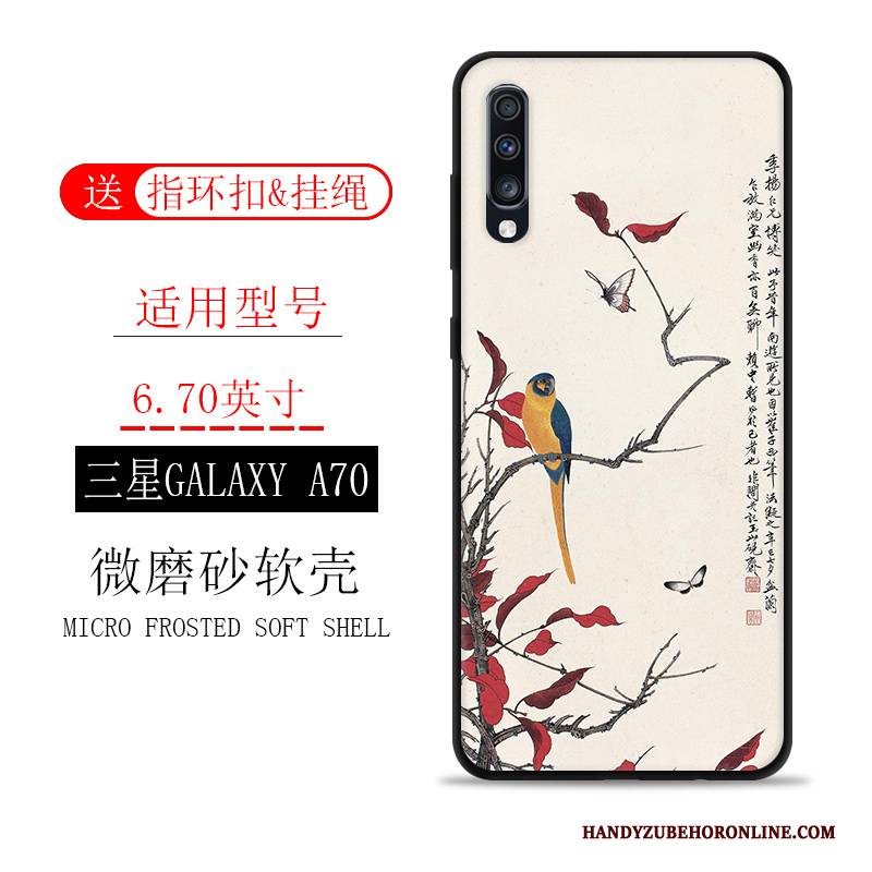 Hülle Samsung Galaxy A70 Taschen Tinte Handyhüllen, Case Samsung Galaxy A70 Silikon Wind Landschaft