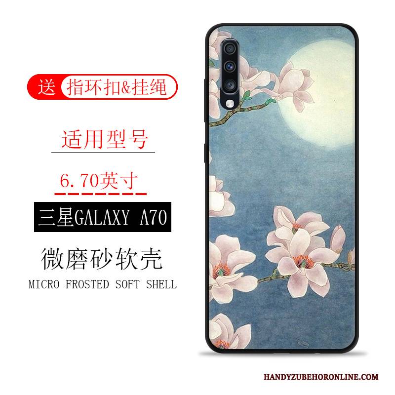 Hülle Samsung Galaxy A70 Taschen Tinte Handyhüllen, Case Samsung Galaxy A70 Silikon Wind Landschaft