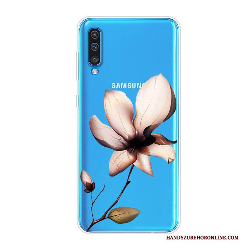 Hülle Samsung Galaxy A70 Taschen Trend Blau, Case Samsung Galaxy A70 Schutz Handyhüllen Anti-sturz