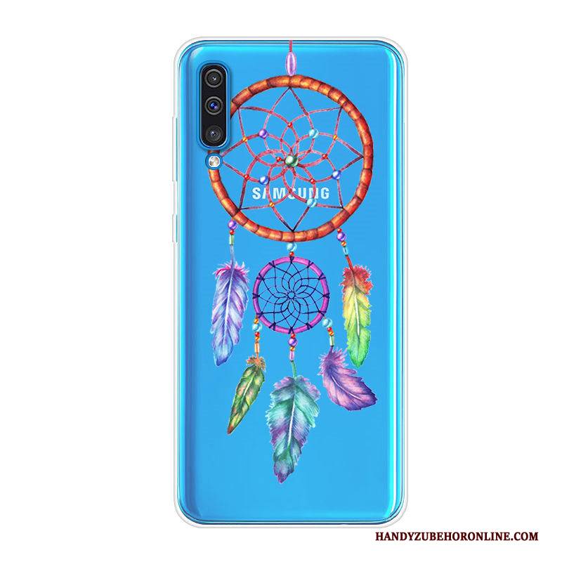 Hülle Samsung Galaxy A70 Taschen Trend Blau, Case Samsung Galaxy A70 Schutz Handyhüllen Anti-sturz