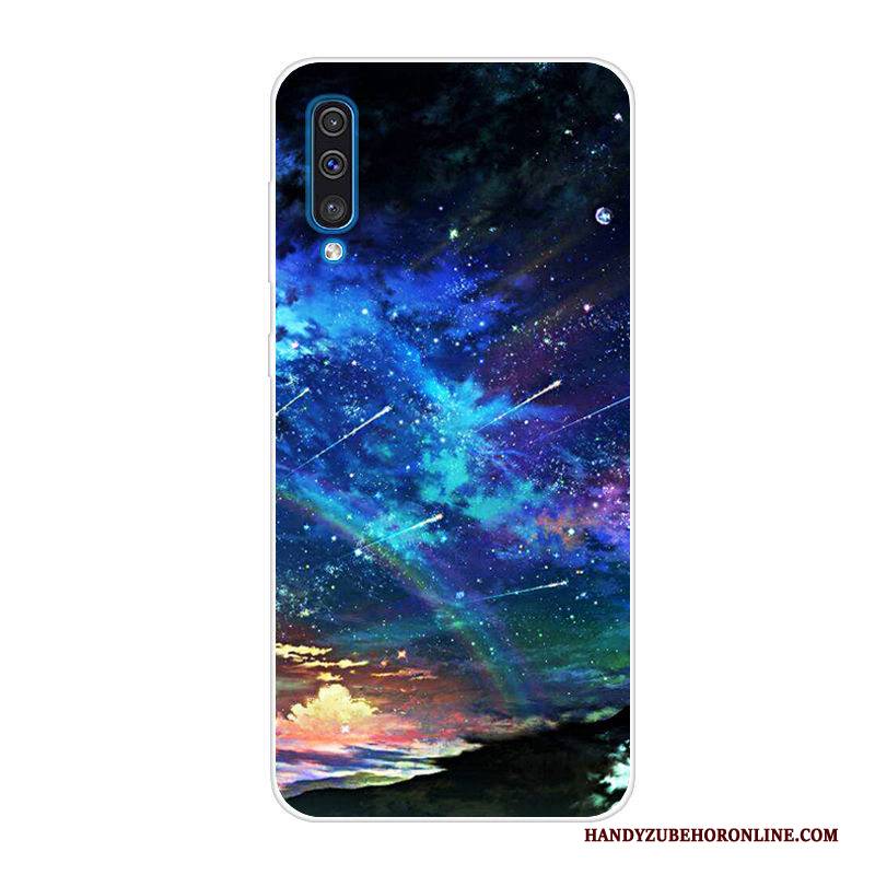 Hülle Samsung Galaxy A70 Taschen Trend Blau, Case Samsung Galaxy A70 Schutz Handyhüllen Anti-sturz