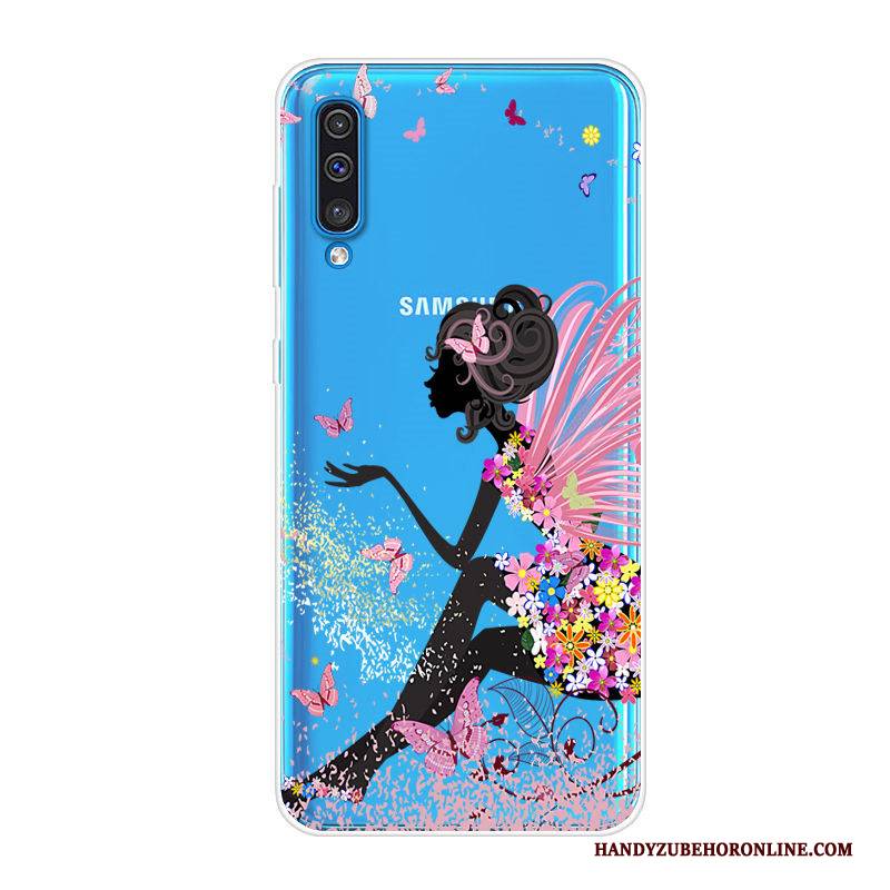 Hülle Samsung Galaxy A70 Taschen Trend Blau, Case Samsung Galaxy A70 Schutz Handyhüllen Anti-sturz