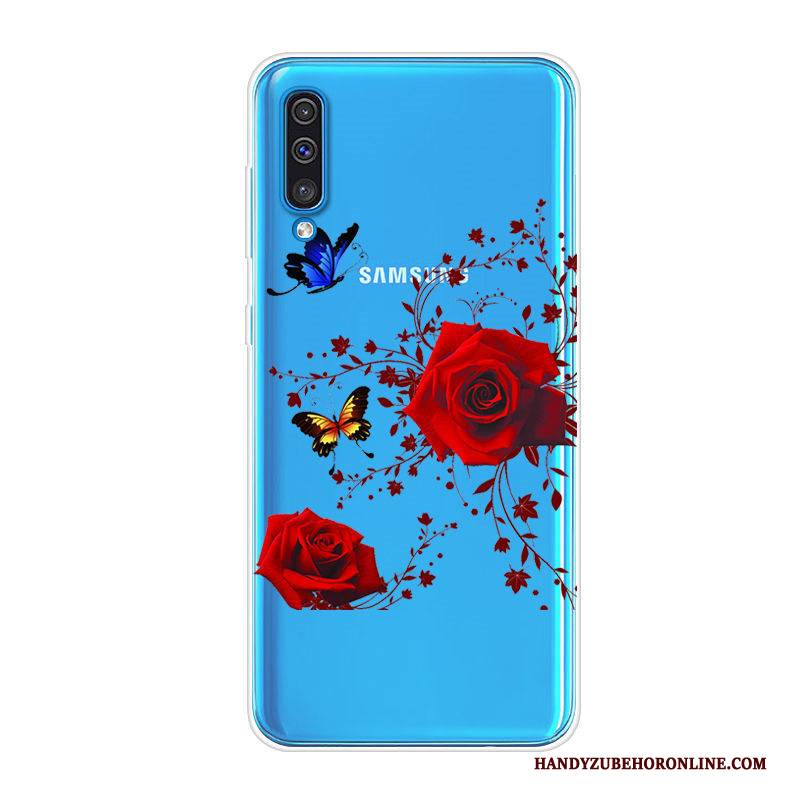 Hülle Samsung Galaxy A70 Taschen Trend Blau, Case Samsung Galaxy A70 Schutz Handyhüllen Anti-sturz