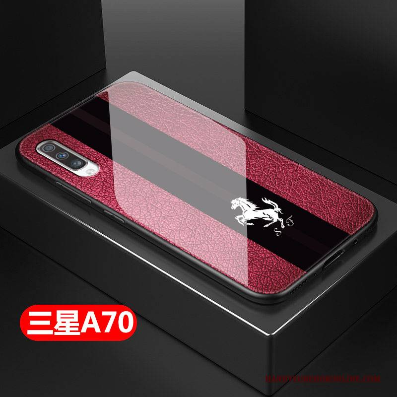 Hülle Samsung Galaxy A70 Taschen Trend Glas, Case Samsung Galaxy A70 Handyhüllen Schwer