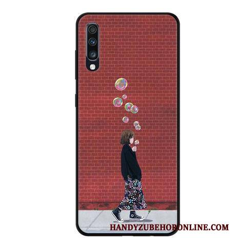 Hülle Samsung Galaxy A70 Weiche Durchbrochenes Garn, Case Samsung Galaxy A70 Schutz Nubuck Anti-sturz