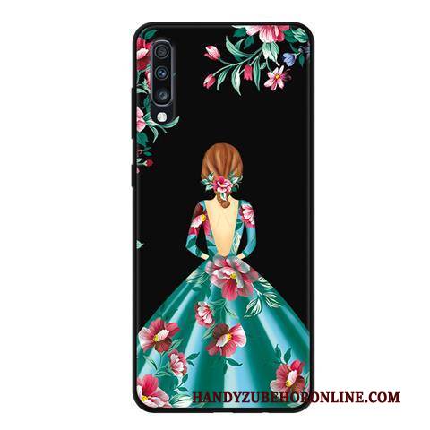 Hülle Samsung Galaxy A70 Weiche Durchbrochenes Garn, Case Samsung Galaxy A70 Schutz Nubuck Anti-sturz