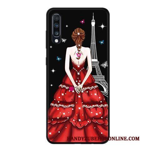 Hülle Samsung Galaxy A70 Weiche Durchbrochenes Garn, Case Samsung Galaxy A70 Schutz Nubuck Anti-sturz